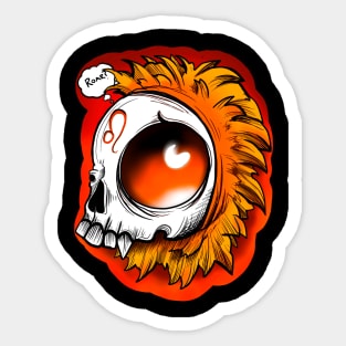 Leo skull Sticker